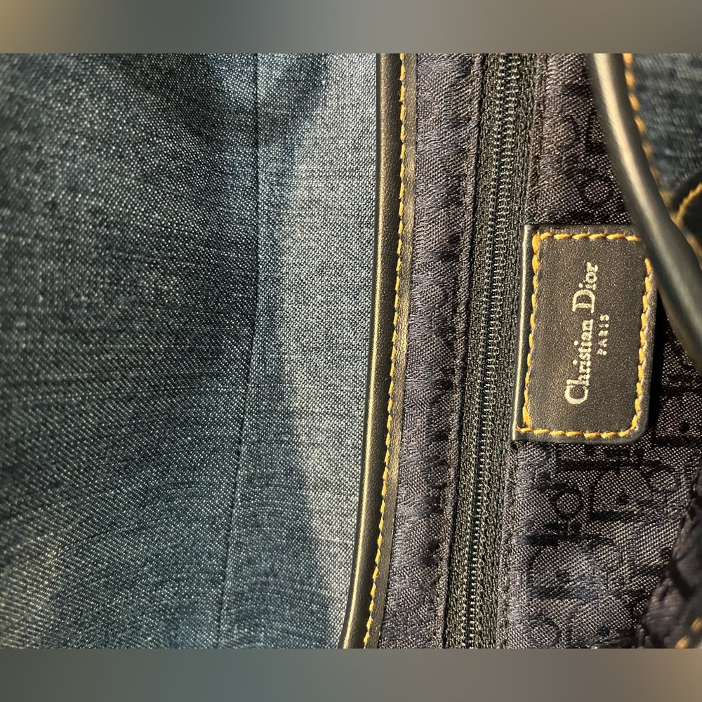 RARE Christian Dior Galliano Denim Embellished Saddle Bag - Picture 8 of 16